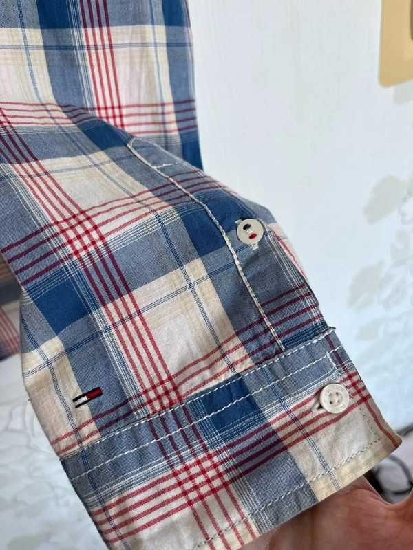 koszula damska klasyczna w kratę Tommy Hilfiger Denim L