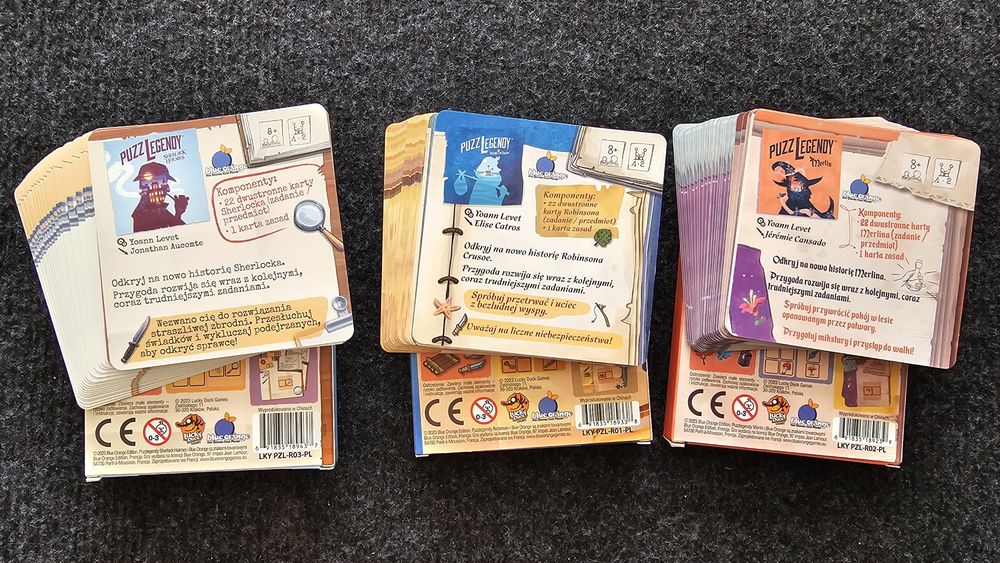 Gra Puzzlegendy Merlin, Robinson, Sherlock Holmes