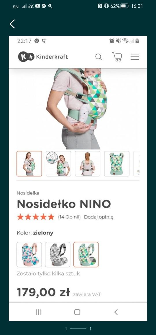 Nosidełko Kinder Kraft NINO