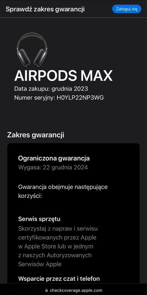 Apple air pods max NOWE