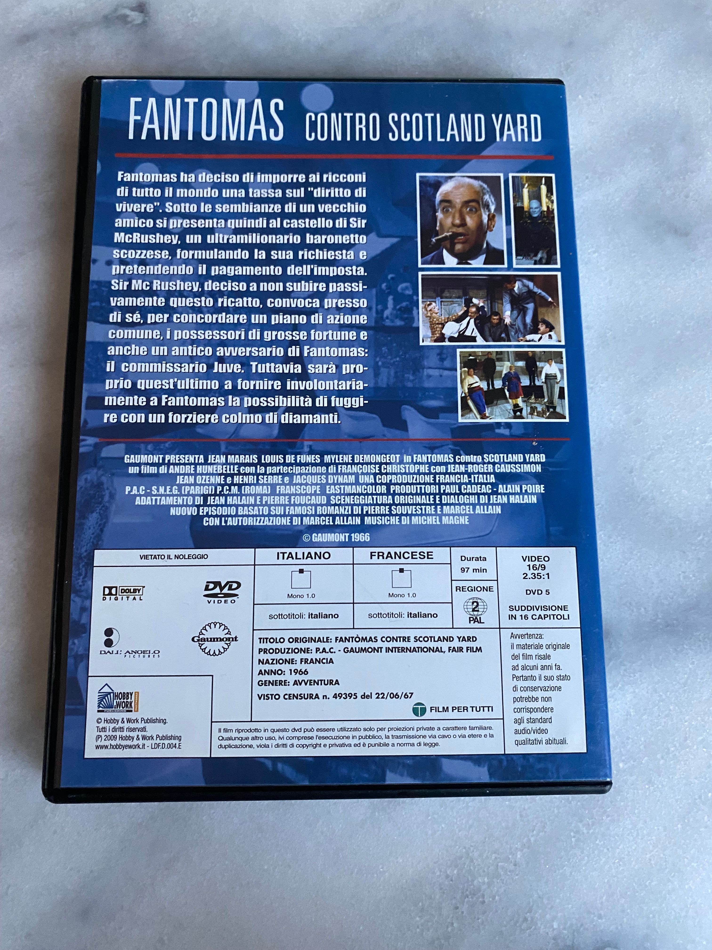 DVD Louis de Funès Fantomas contro Scotland Yard