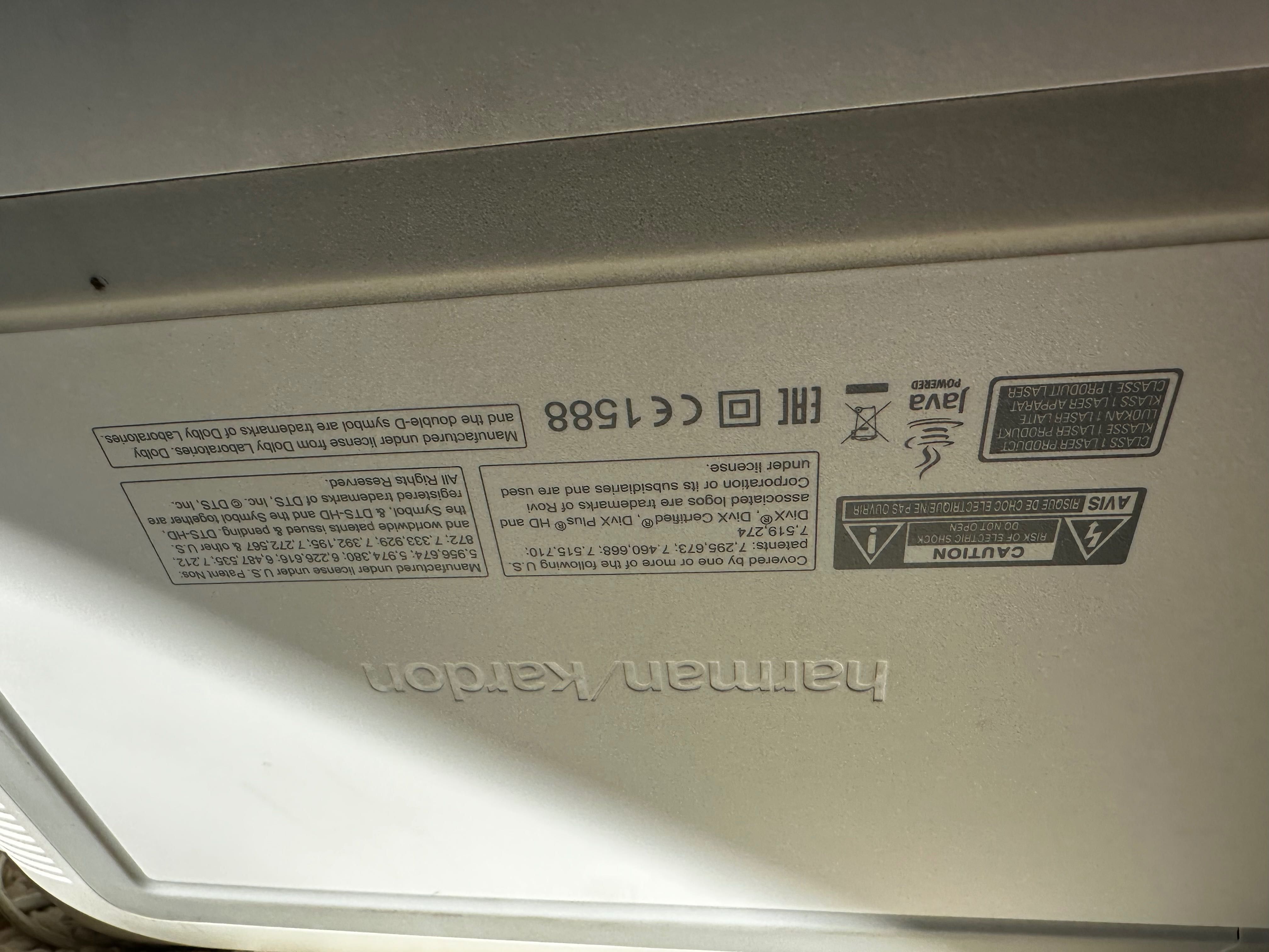Sistema de Som Harman Kardon BDS 580 - 5.1 Home Theater