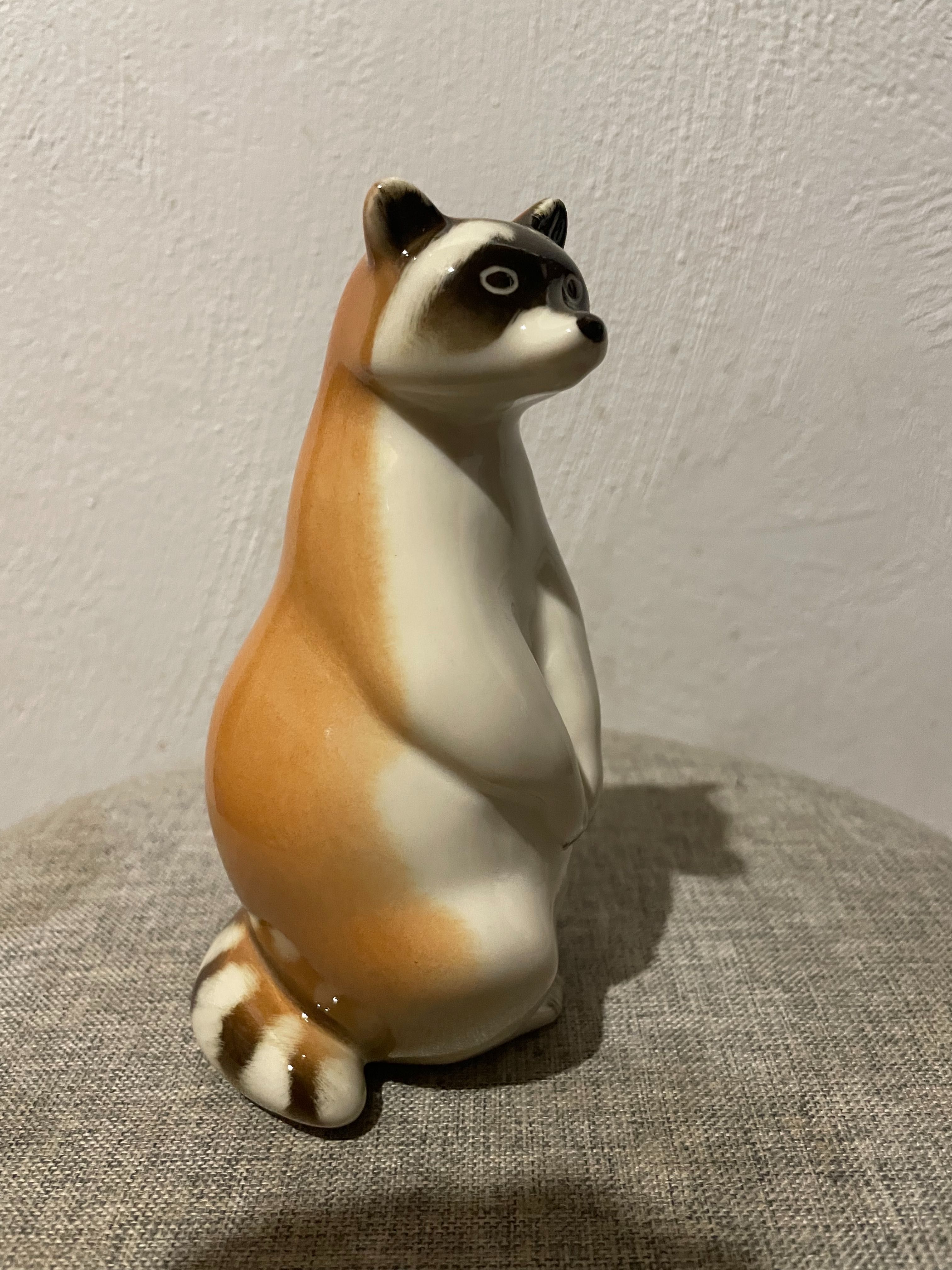 Szop panda jenot z wytwórni lomonosow porcelanowa figurka porcelana