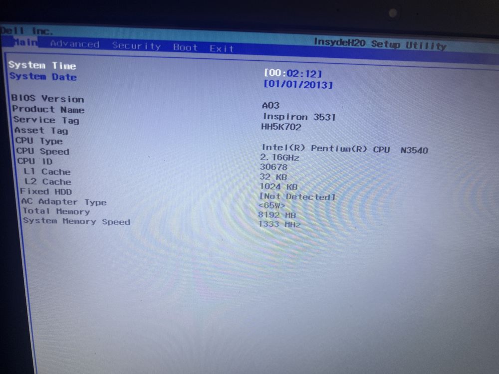 Ноутбук Dell inspiron 15 3531