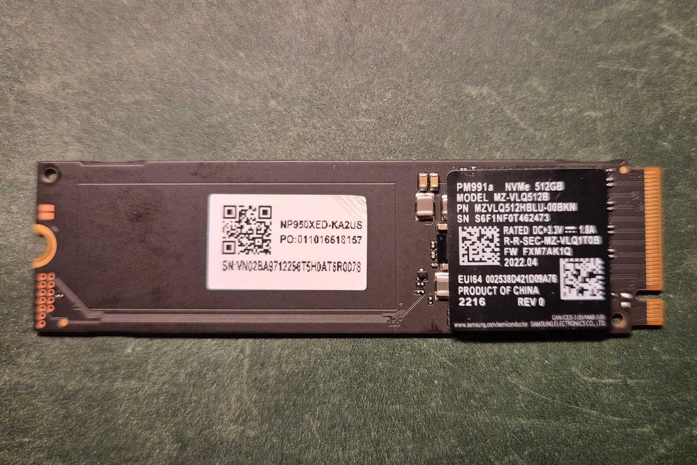 Samsung PM991a 512GB NVMe SSD 2280 (MZ-VLQ512B) - OEM-версія 980 PRO