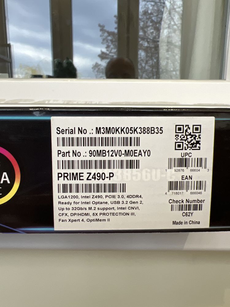 Материнская плата Asus z 490+celerong5905