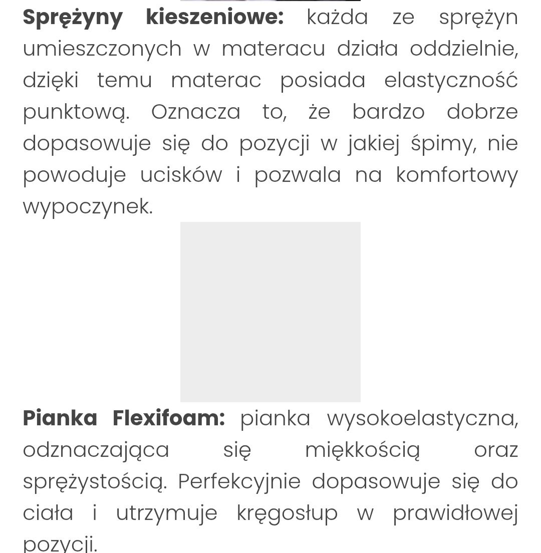 Łóżko sypialniane VOX z materacem