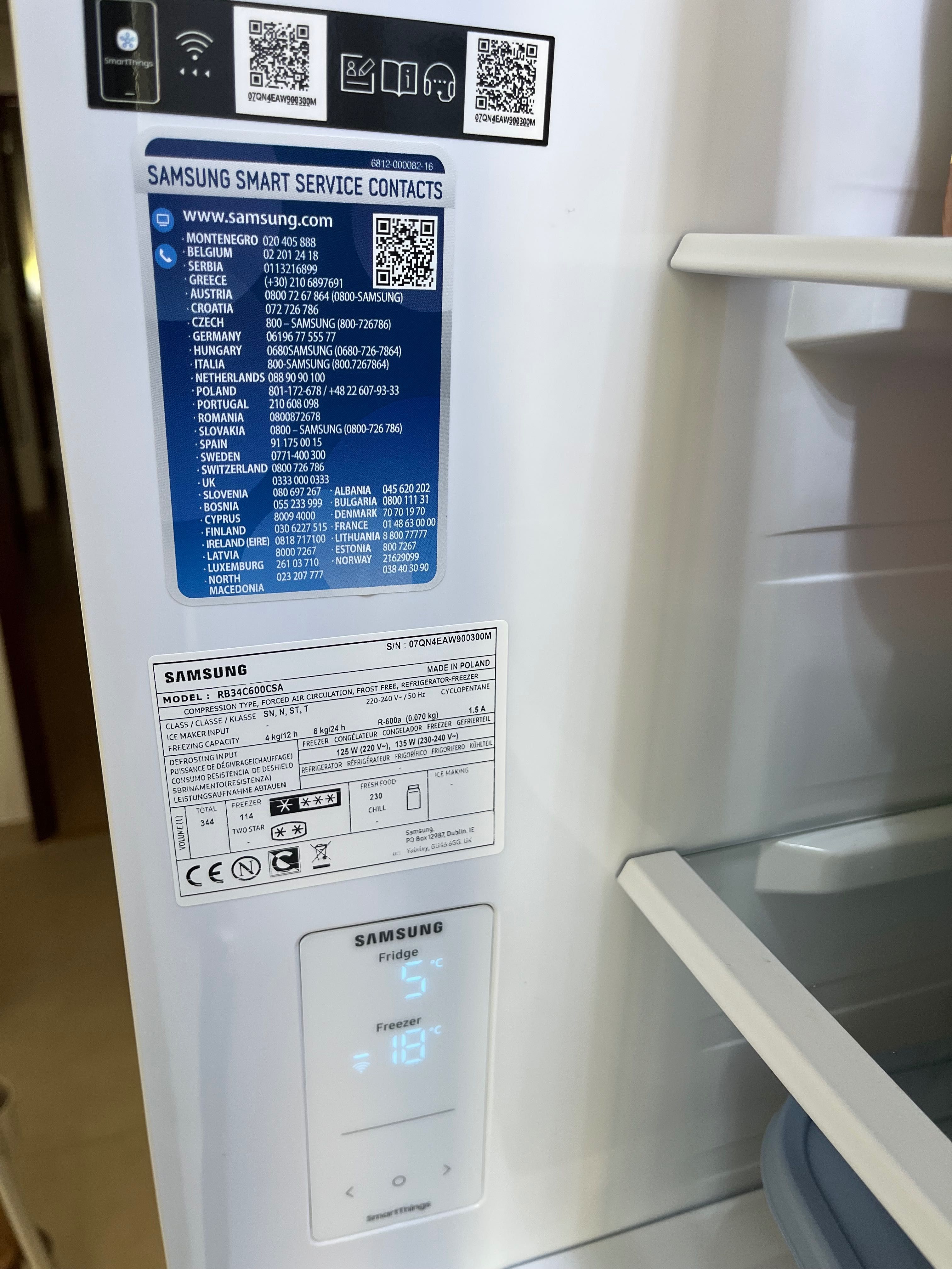 Frigorífico Samsung pouco usado com garantia