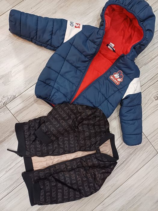 Zestaw kurtek jesień zima, kurtka puchowa, kurtka bomberka, rozm 86