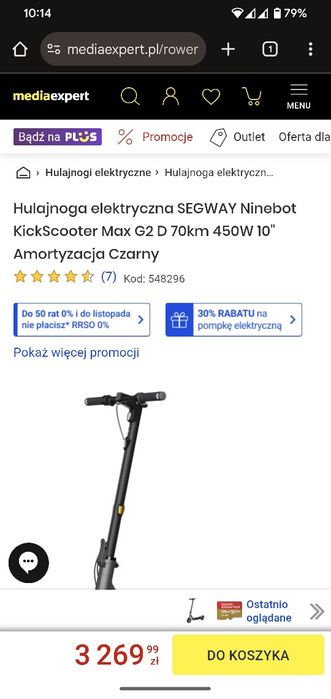 Ninebot G2 MAX 70km amortyzacja