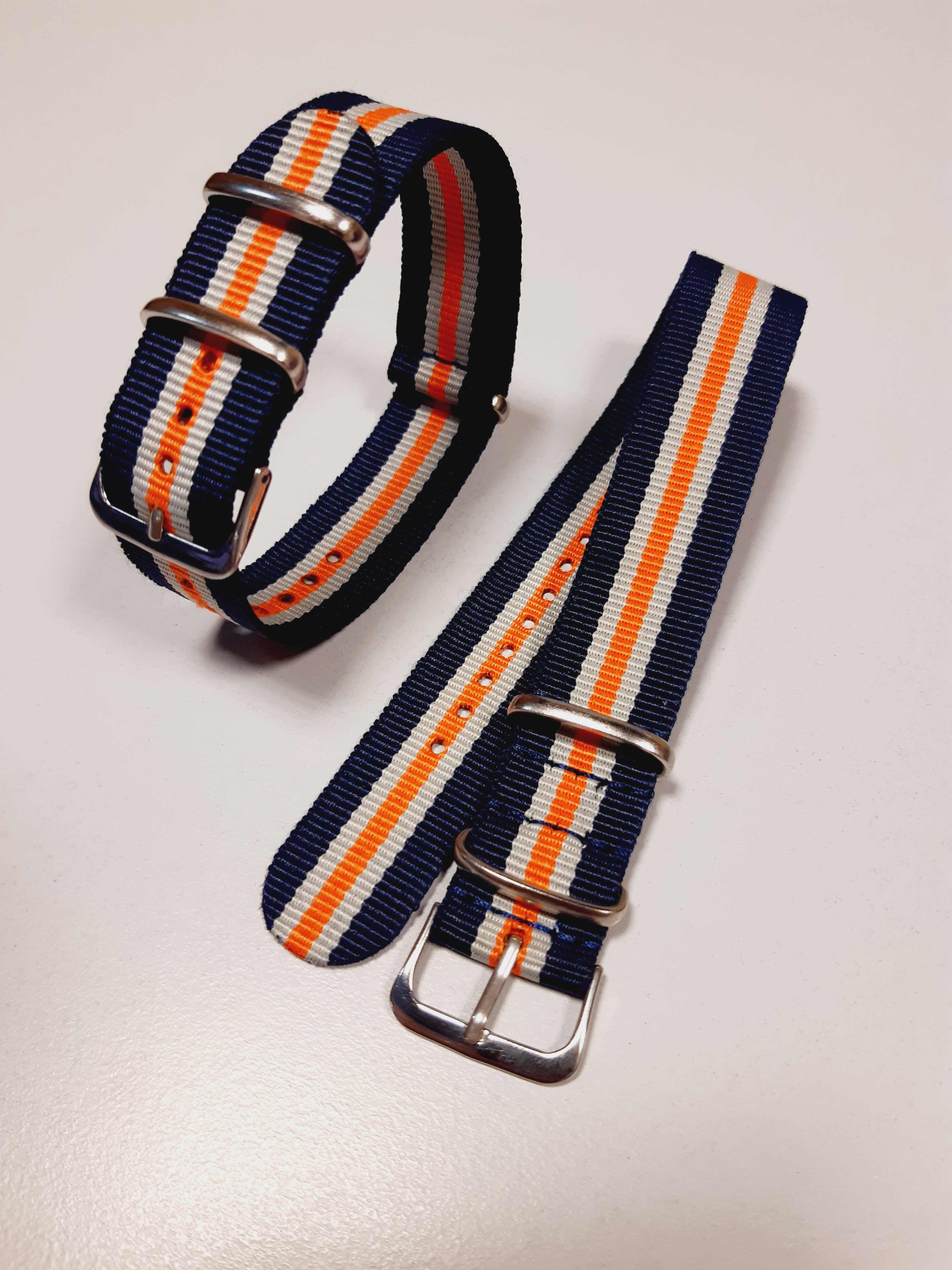 Pasek do zegarka nylonowy NATO zulu parciny 20mm modny nowy strap