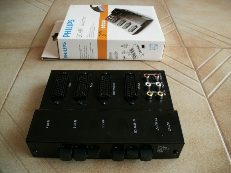 Caixa de ligações Scart + cabo scart de Audio LR