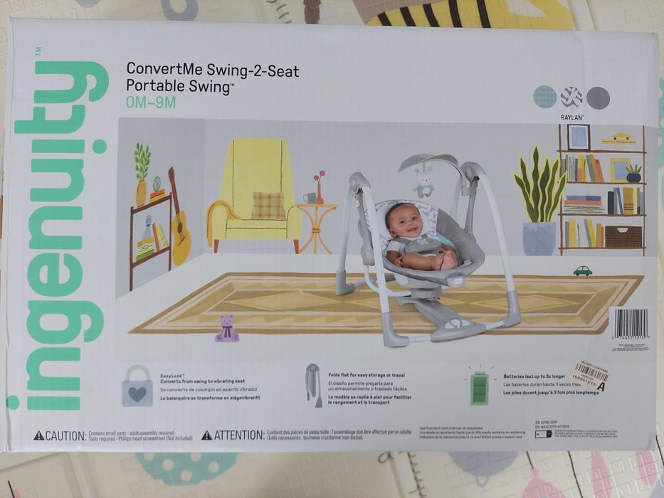 Huśtawka leżaczek ingenuity muzyka wibracje bujanie 0-9m 9 kg