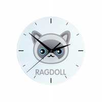 Zegar ścienny z kotem Ragdoll