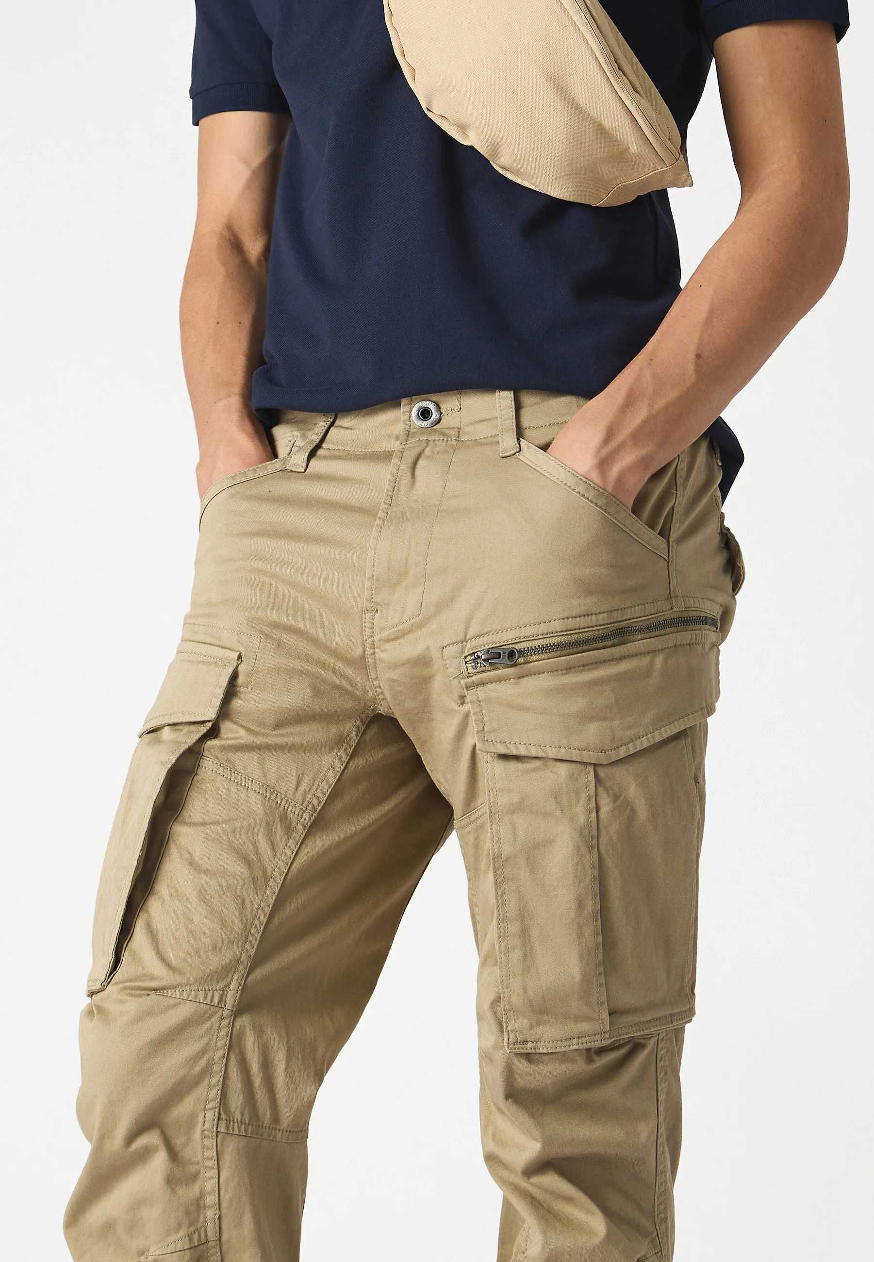 G-STAR Raw Rovic - Bojówki spodnie beżowe w32 l36 M