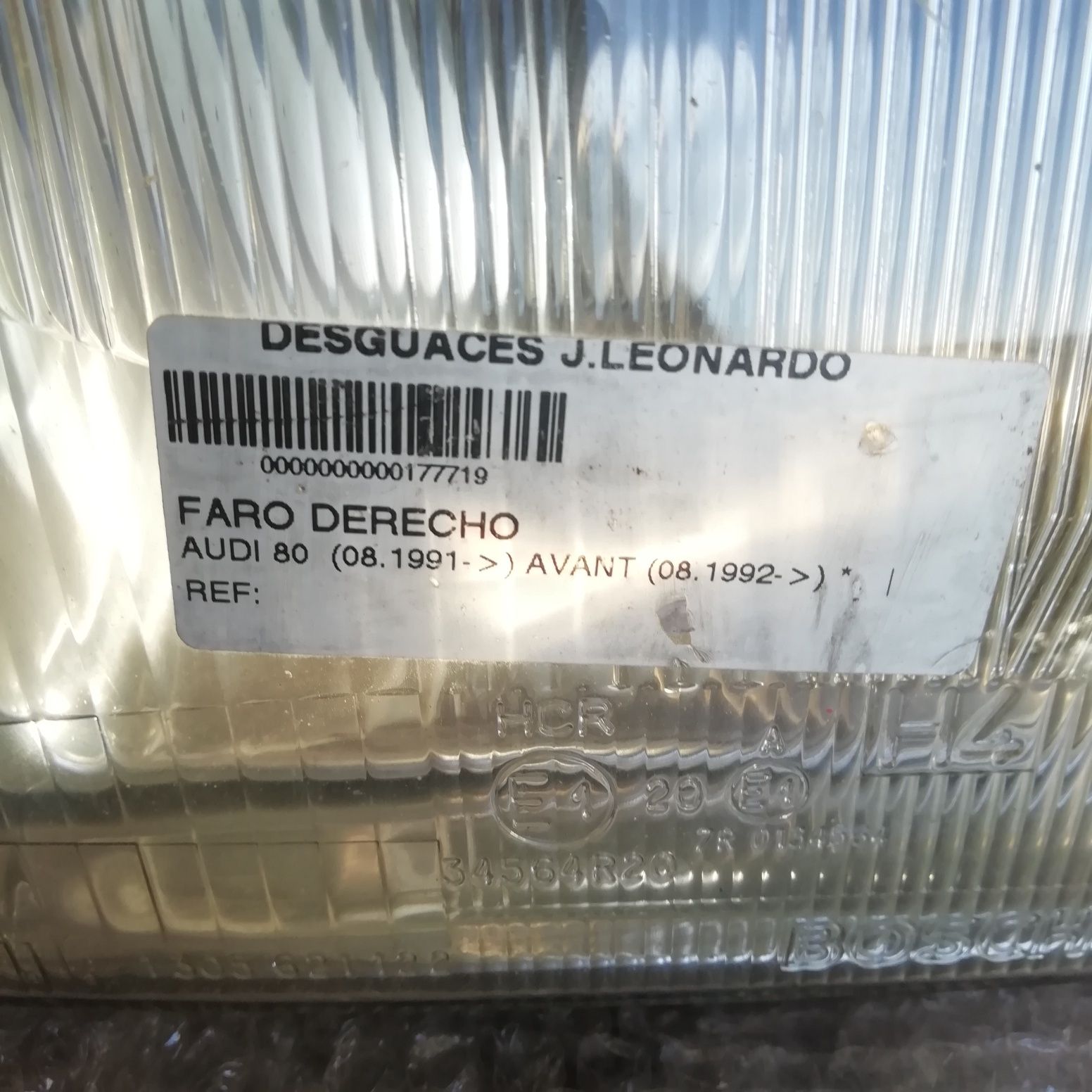 Audi 80 B3  Farol direito Bosch