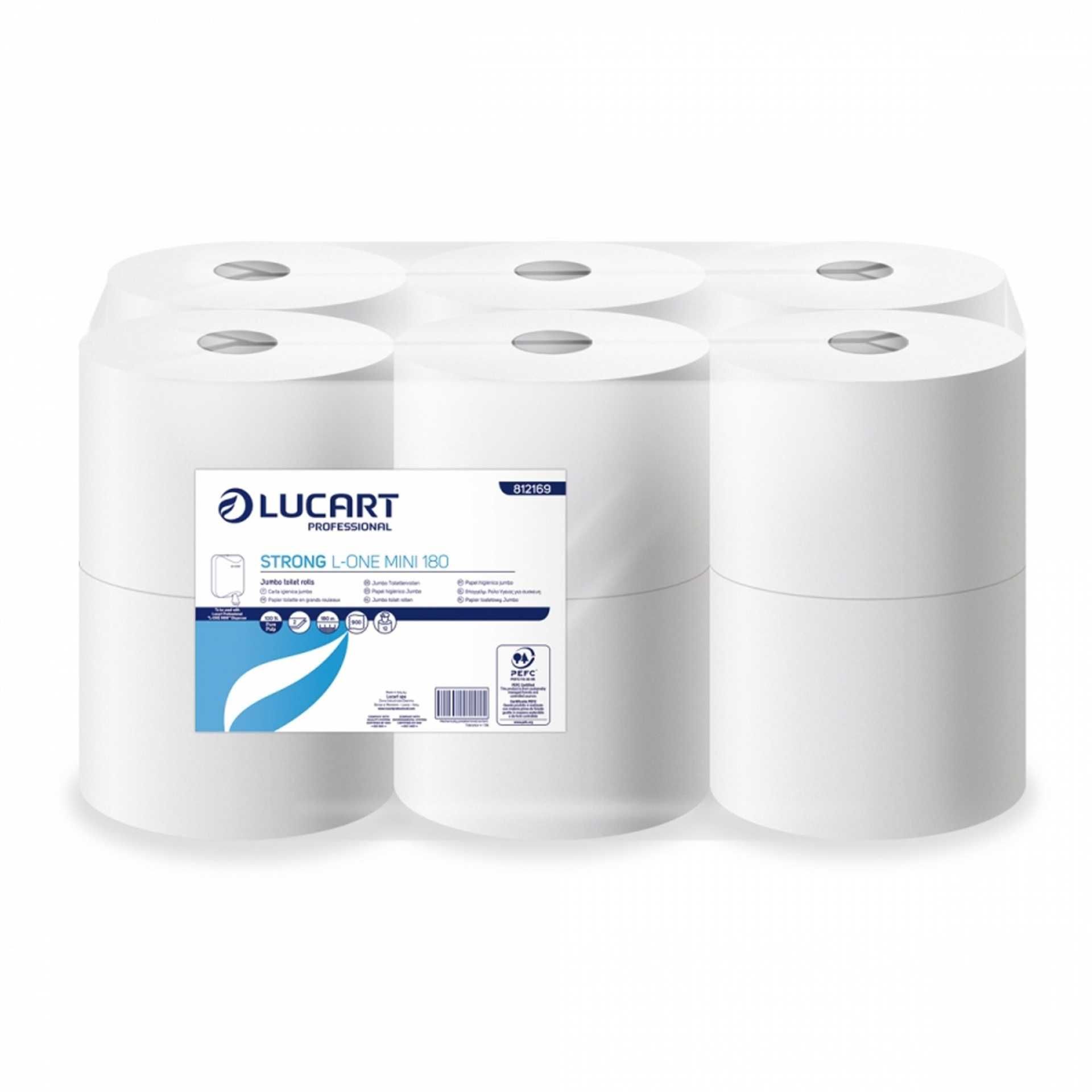 Papel Higiénico Espiral Lucart Strong L-One Mini 180