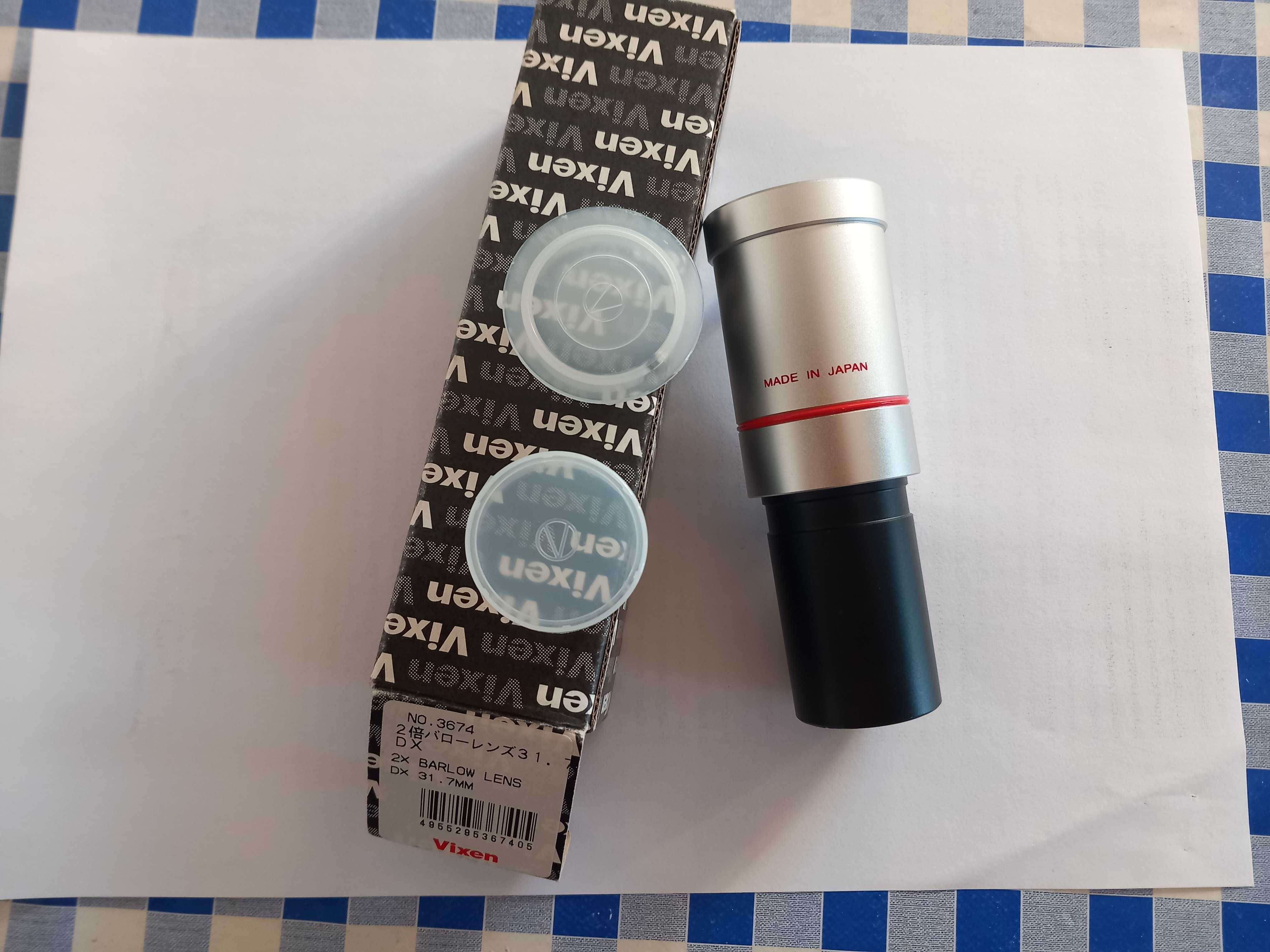 Lente Barlow 2X, Vixen de 1,25". Ocular Omegon Panorama de 16mm de 2"
