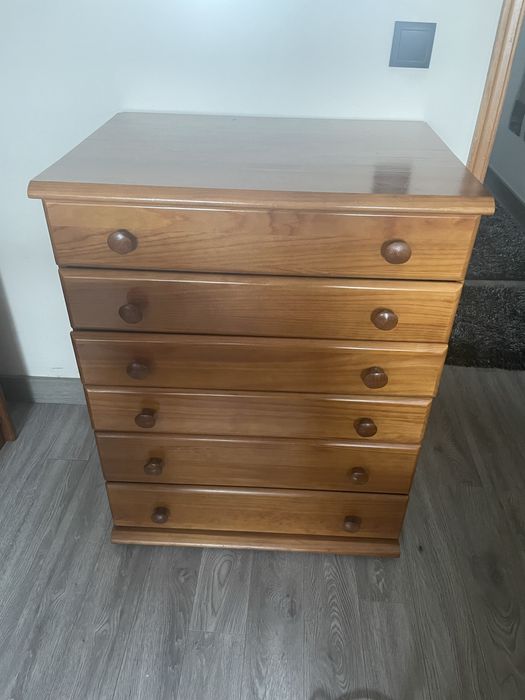 Cómoda de 6 Gavetas Cerne + Espelho Cerne