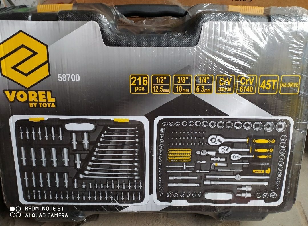 Набор инструмента 1/2", 3/8", 1/4" 216 XXL Vorel | TOYA - Vorel 58700