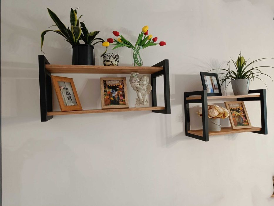 Półka loftowa, loft, czarna