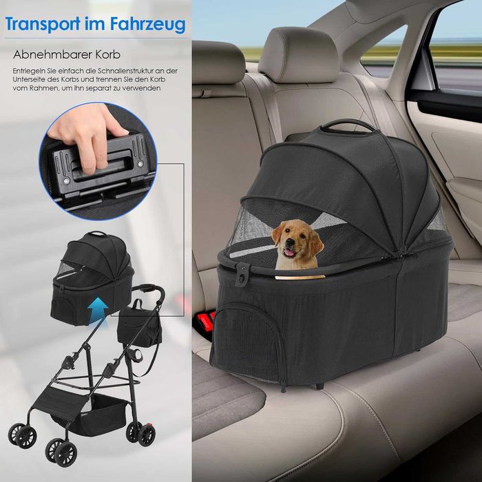 Nowy wózek dla psa / zwierząt / transporter / koszyk / klatka / A3173!