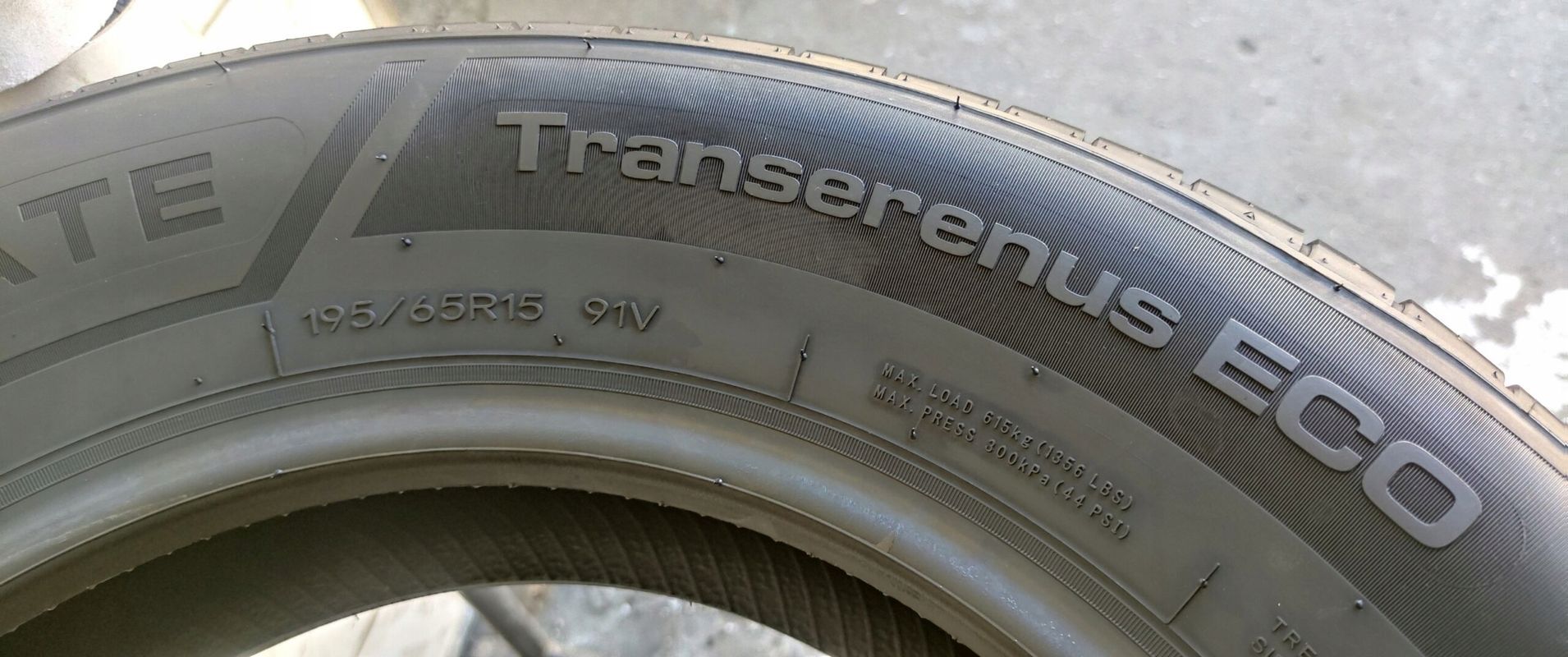 2x 195/65r15 Transmate Transerenus Eco 91v C/C/70dB
