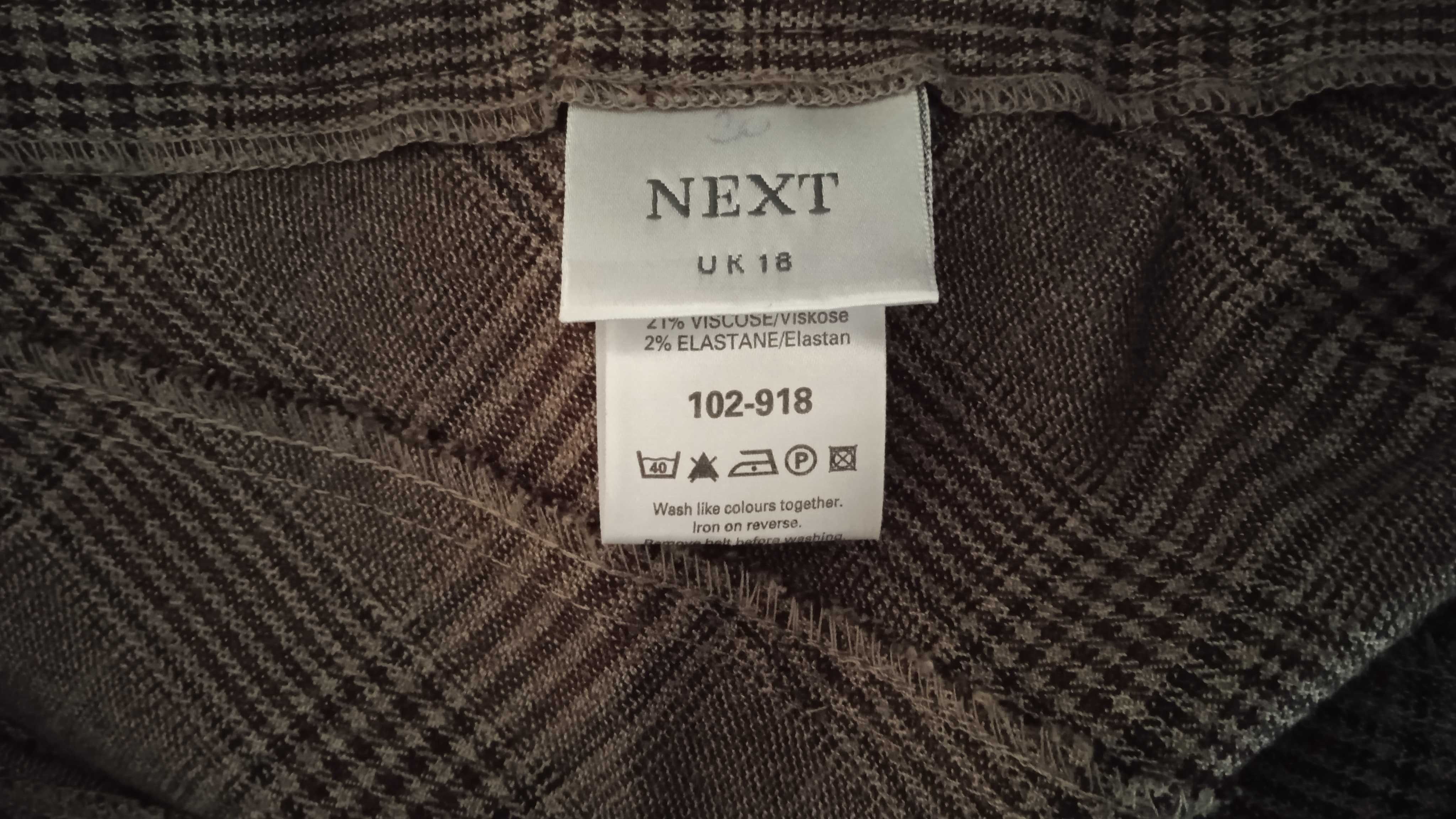 Spódnica rozkloszowana w kratę Next 18 xxxl 46