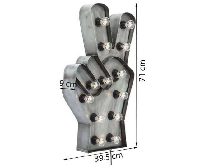 Lampa ścienna kinkiet Kare Design PEACE 40X71 metalowa e14