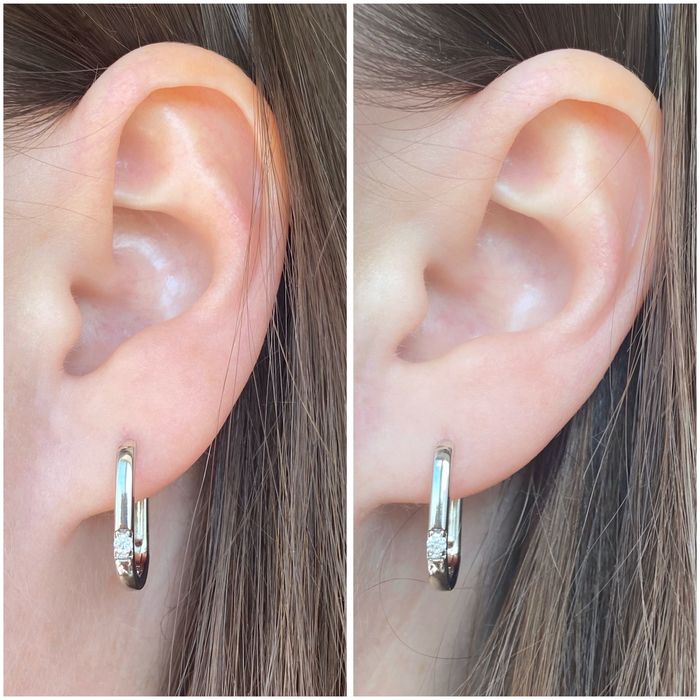 New! Серебряные сережки с бриллиантами