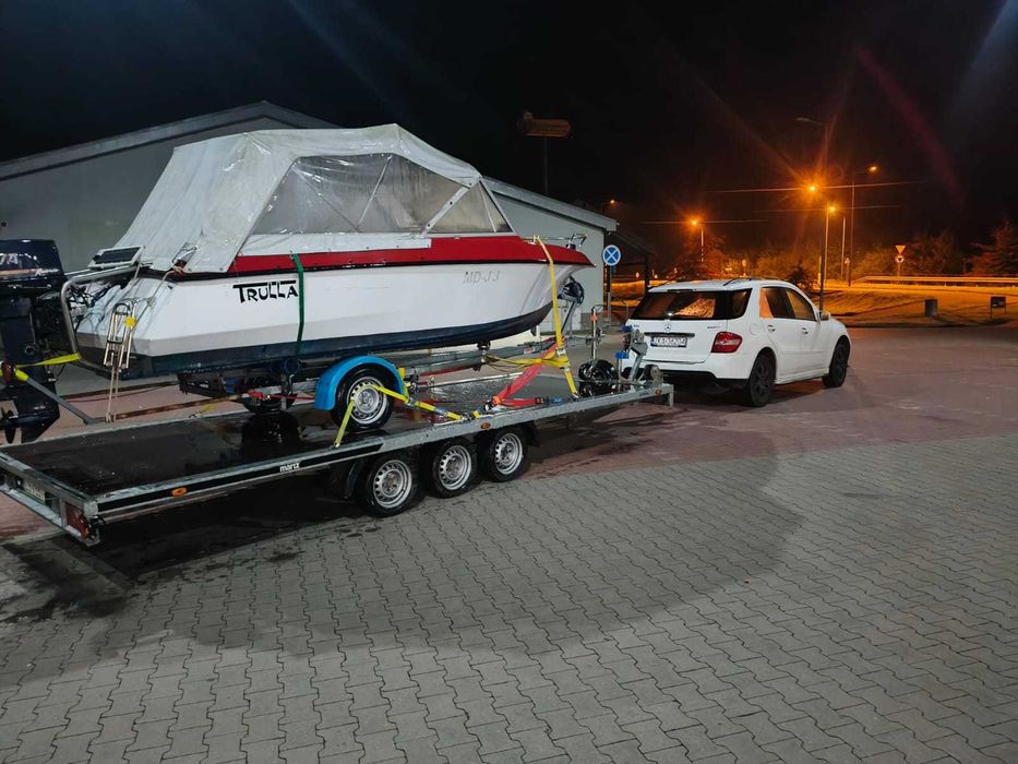 Łódż lodka wedkarska przyczepka podlodziowa selva 35 ps