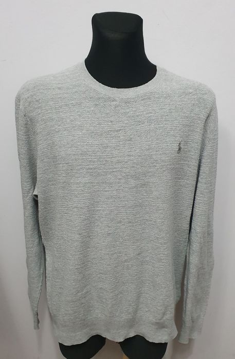 POLO RALPH LAUREN roz. XL extralekki sweter męski Soft oryginalny len