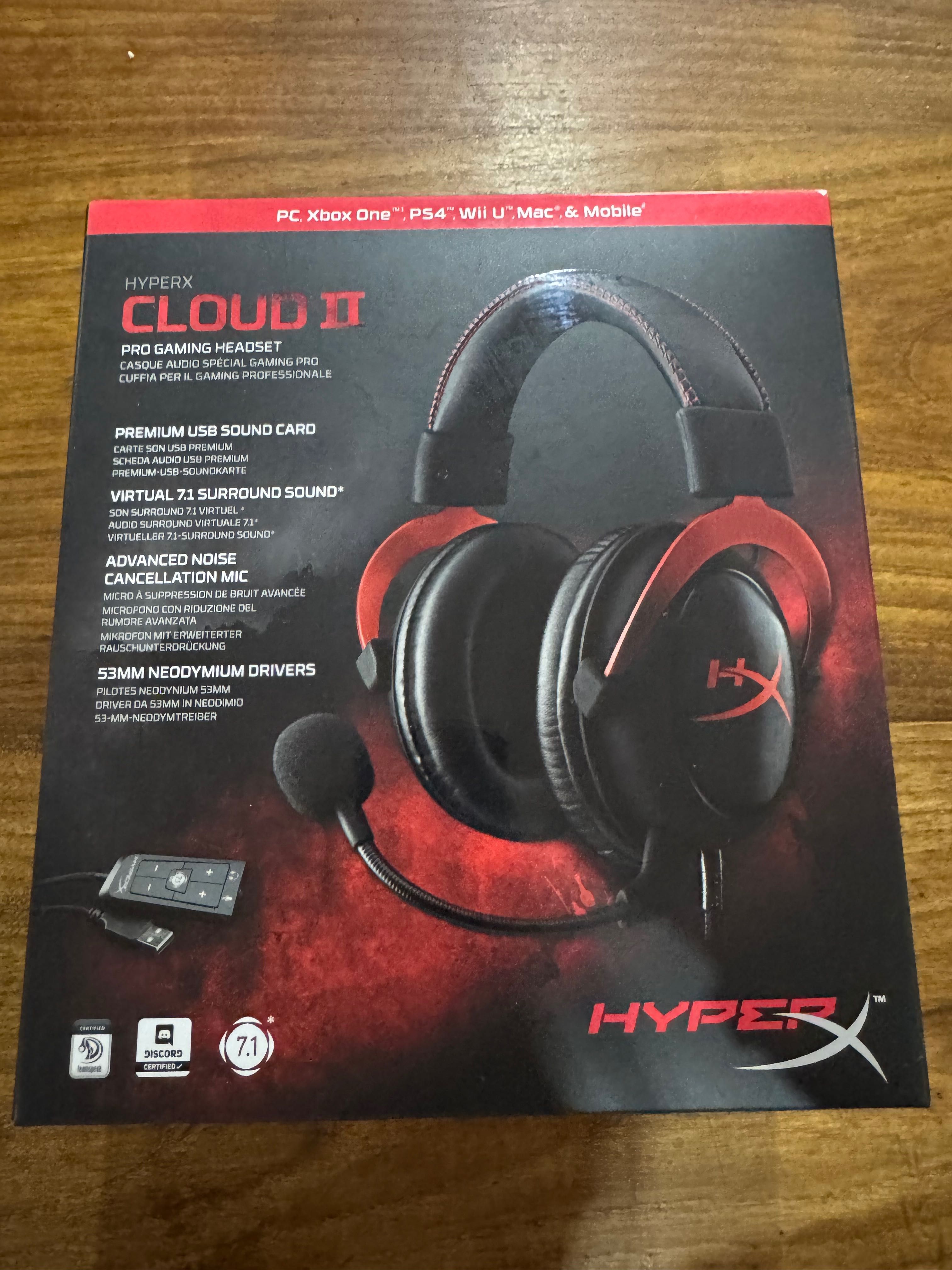 Headset HyperX Cloud II - Novo por abrir