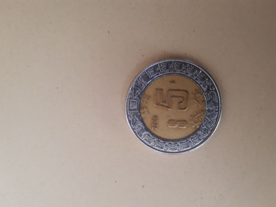 Moeda 5 pesos mexico