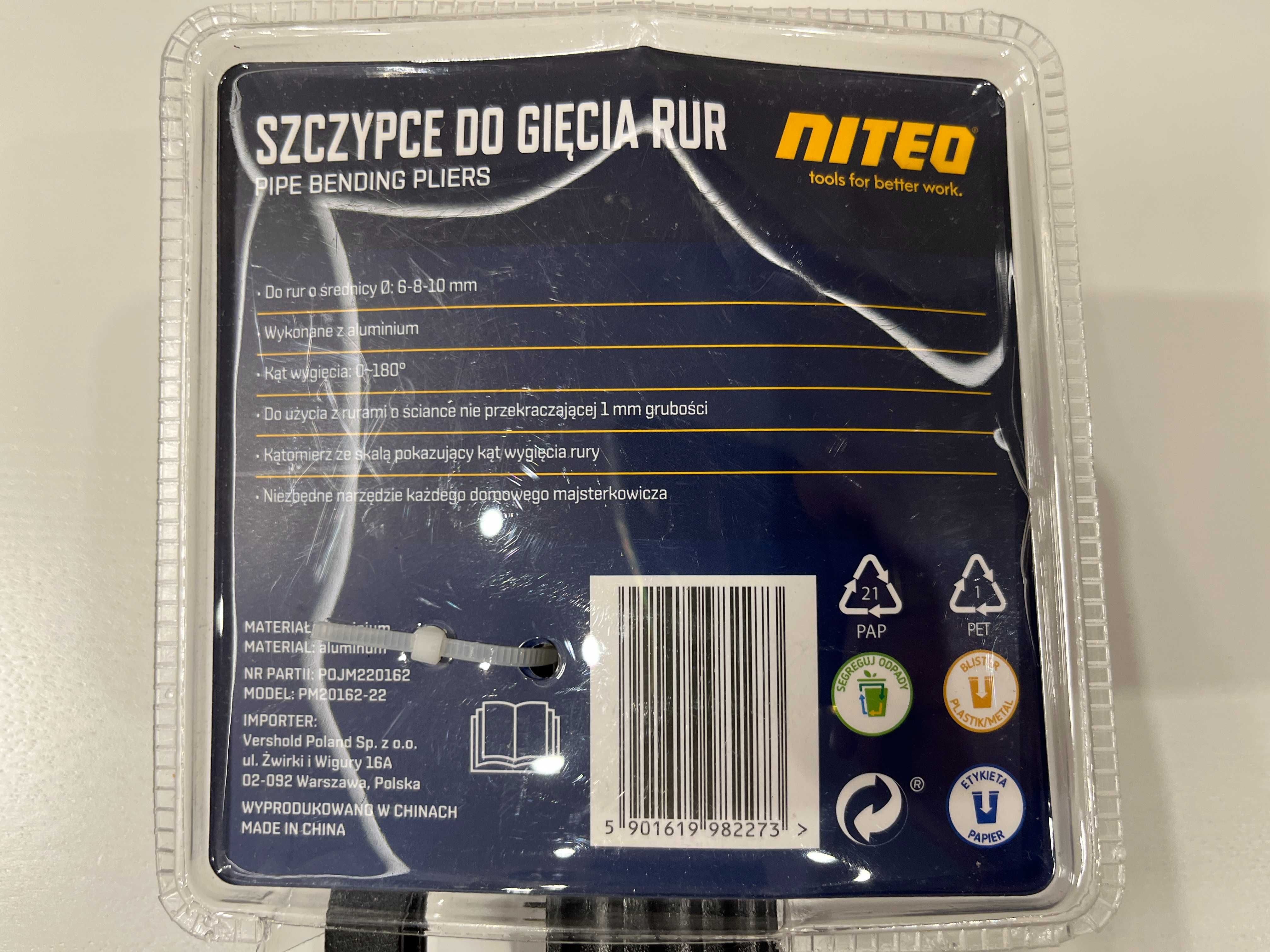 Szczypce do gięcia rur NITEO