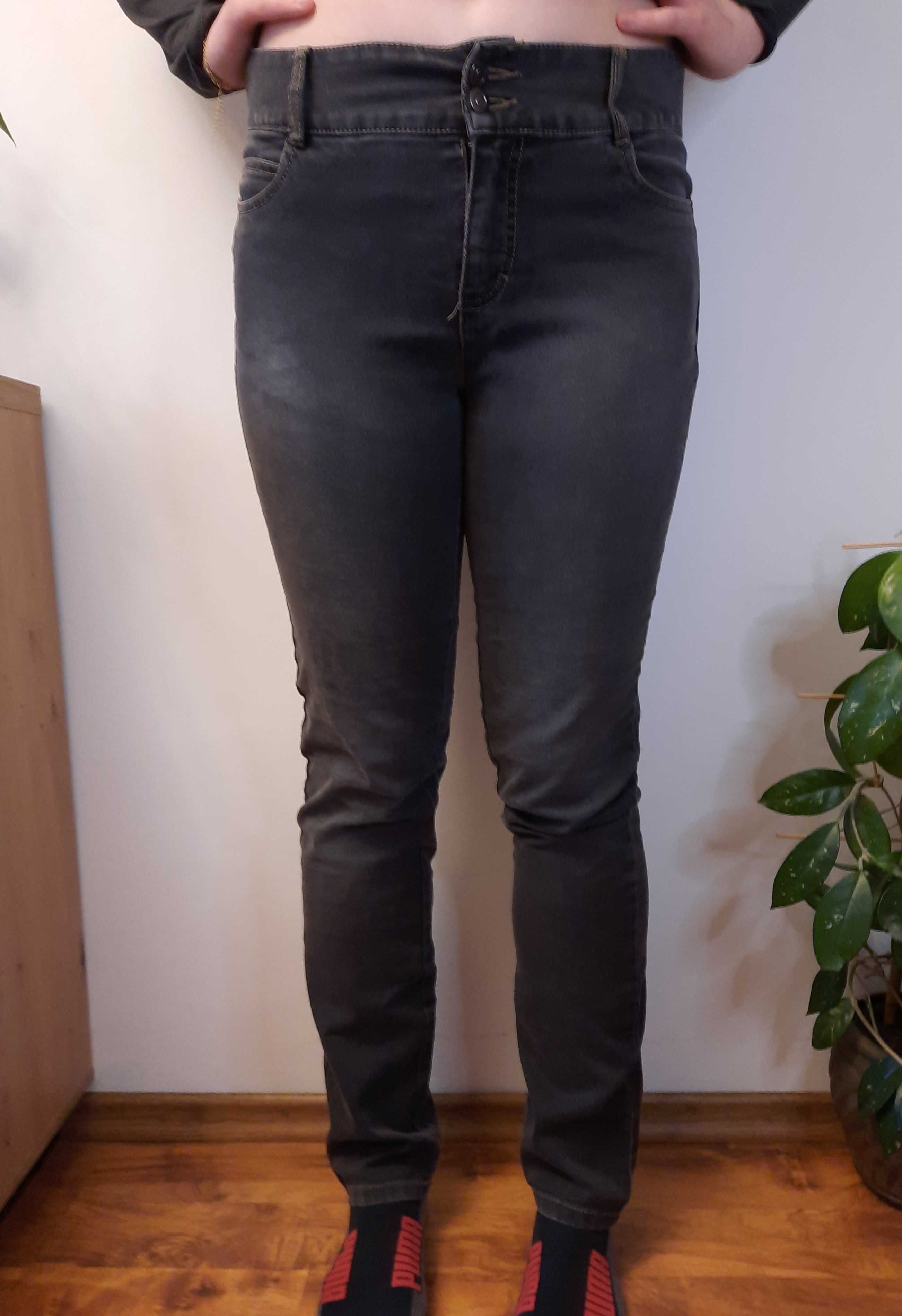 Spodnie jeansowe szare jeansy na wysoką kobietę pushup Imitz 40 L
