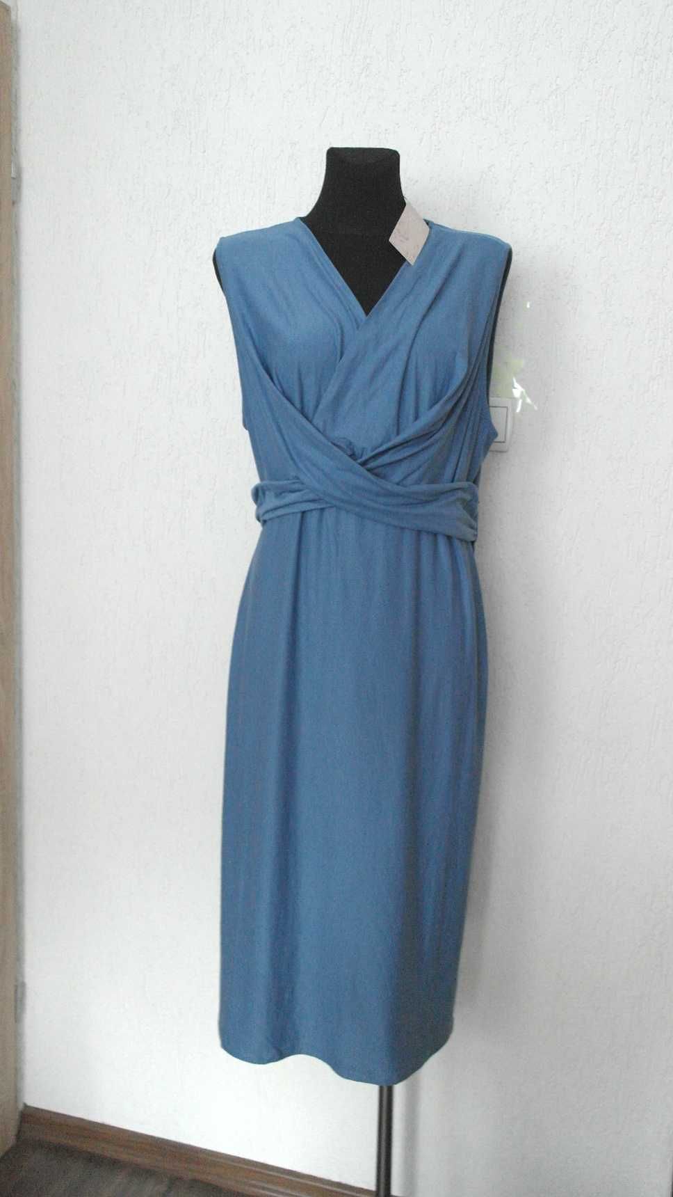 Sukienka niebieska midi 4Xl