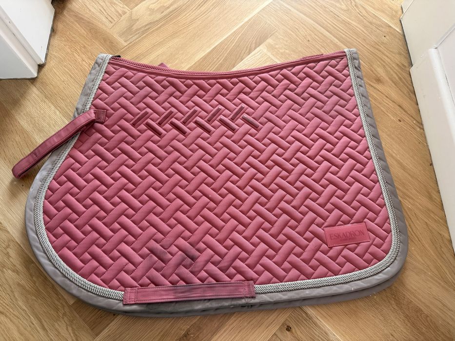 Czaprak i nauszniki eskadron różowe