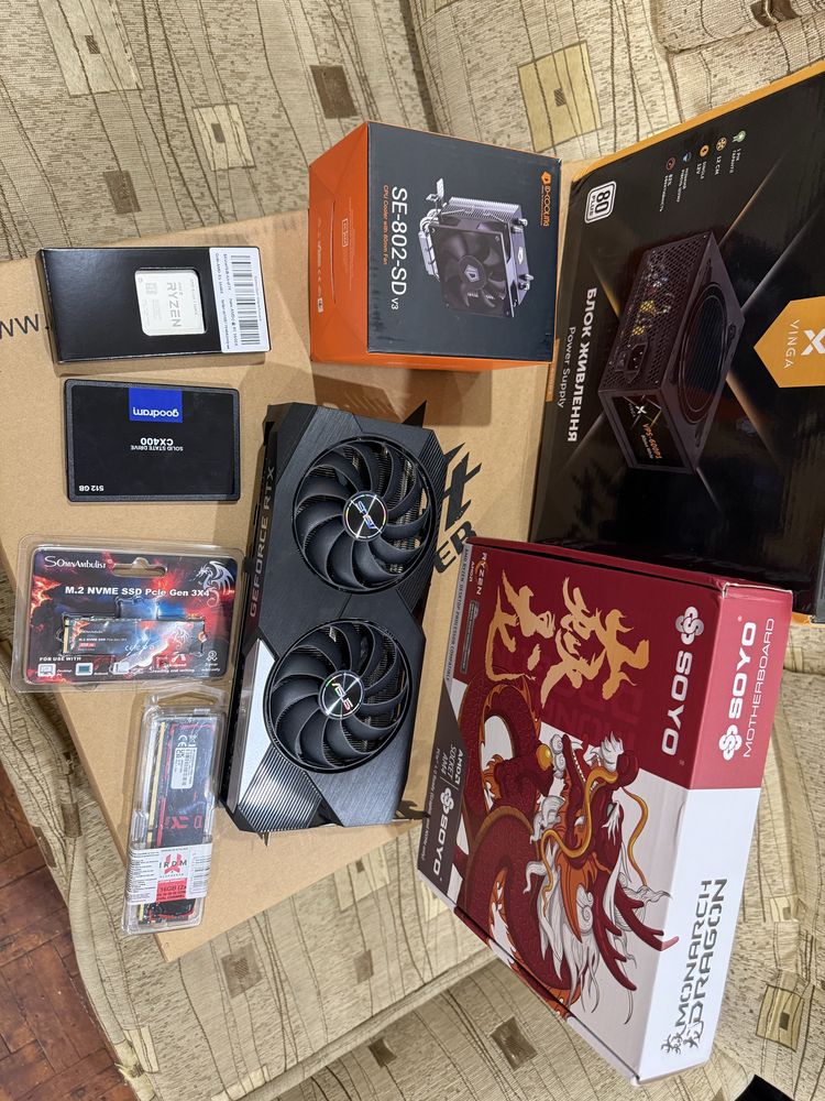 Компьютер Ігровий Системний блок Ryzen 5+16ddr+ssd 740+Asus rtx 3060ti