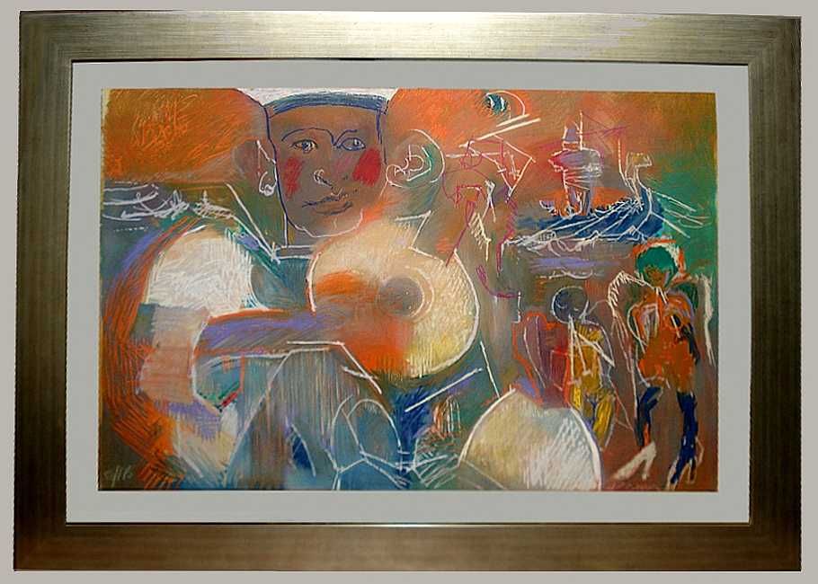 Serigrafia 118cm de JULIO POMAR: LISBOA-Fado D’Ulysse et Des Sirenes 1