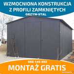 Wysoki Garaż Grafitowy |Konstrukcja|Magazyn| Wiata | Hala – GRZYWSTAL