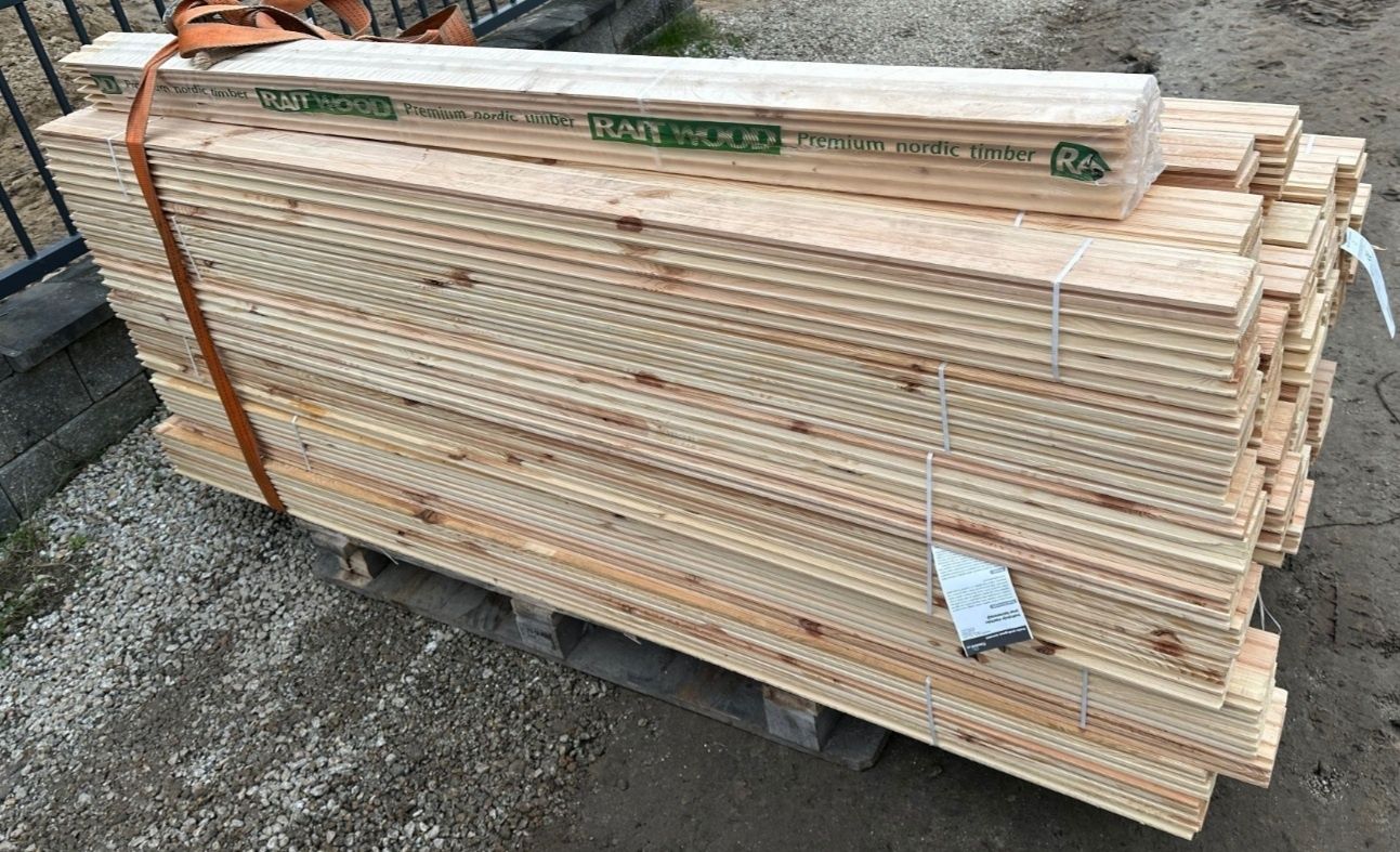 Deska strugana SOSNA 20x115x2000 pióro wpust nowe deski