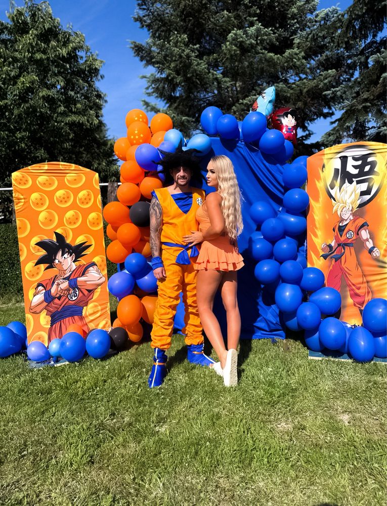 Dragon ball songo vegeta tło urodiznowe dwie sztuki