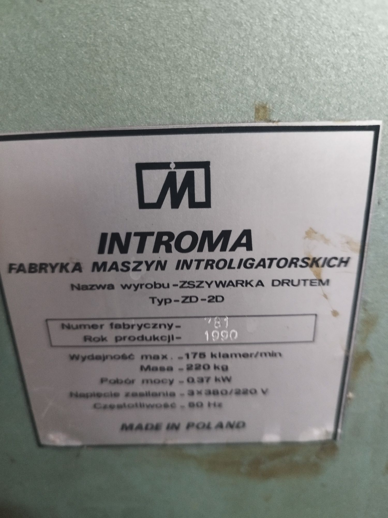 Zszywarka drutem  introligatorska Introma