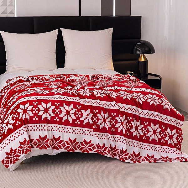 Koc ŚWIĄTECZNY 200x220 narzuta na łóżko kanapę sofę MIKROFIBRA Donato