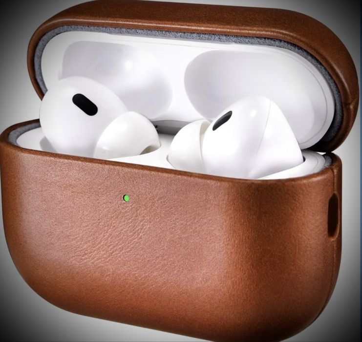 Case de proteção em couro para Airpods Pro 3 2025