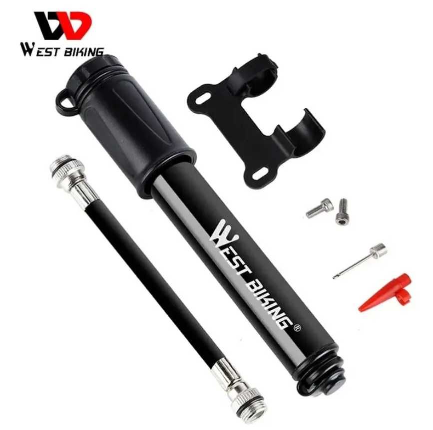 Новий насос велосипедний West Biking Mini 100 PSI алюміній з насадкою