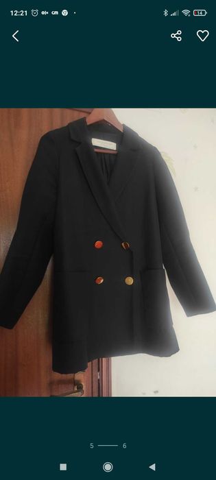 Blazer Zara azul escuro M