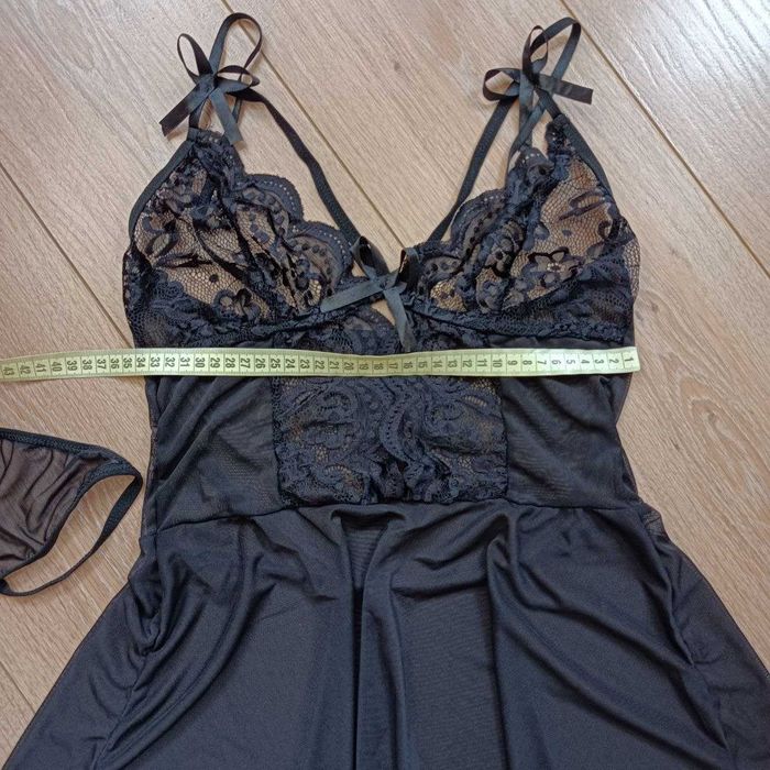 Еротичний пеньюар мереживо трусики стрінги комплект набір