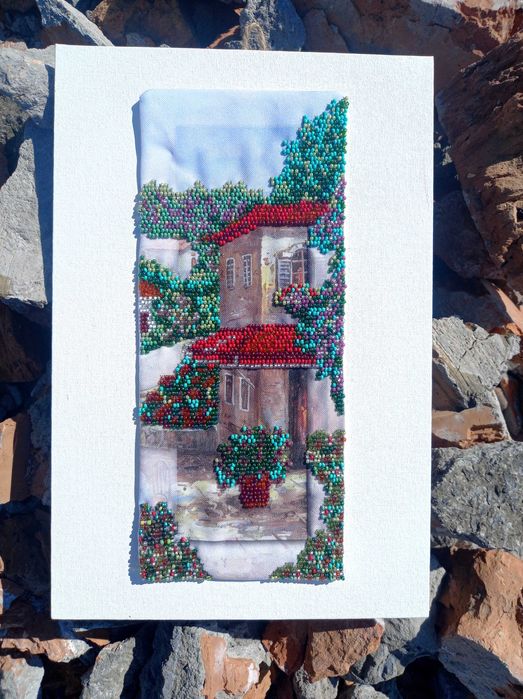 Картина з бісеру на антірамці